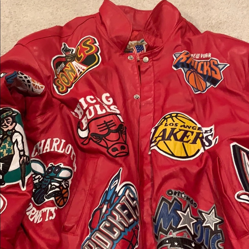 Vintage Jeff Hamilton NBA Leather Jacket!